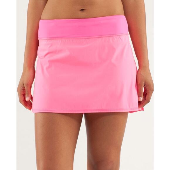 lululemon pace setter pinkalicious women's skirt 6 - Picture 2 of 11